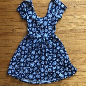 Floral blue dress